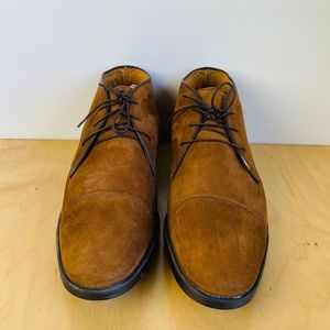 Driver Club Brown Leather Cap Toe Oxford Boots, 11.